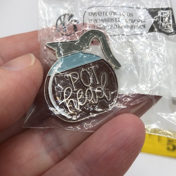 3/$25 Coffee Pot “Pot Head” Coffee Lovers Funny Unisex Pin - Picture 7 of 9